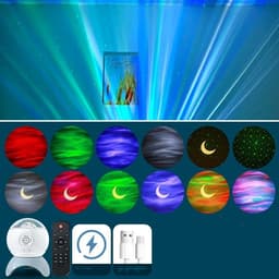 image-Northern Lights Starry Sky Projection Lamp Bedroom Romantic Atmosphere Starry Dream