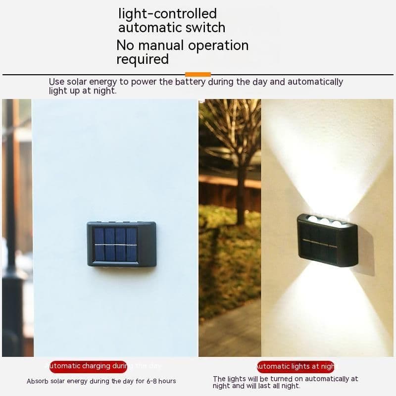 image-Solar Outdoor Yard Lamp Household Wall Lamp