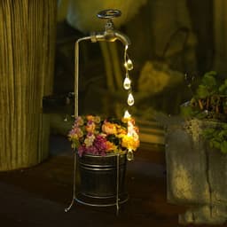 image-Amazon Solar Iron Water Drop Water Outdoor Landscape Lamp Garden New Faucet Iron Decorative Lamp