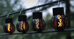 image-Solar Chandelier Balcony Terrace Layout Simulation Flame Hanging Lamp Outdoor Waterproof Garden Garden Landscape Decorative Lamp