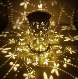 image-Solar Lantern Outdoor Waterproof Courtyard Decoration Wrought Iron Cylinder Hollow-out Lantern Garden Landscape Decorative Lamp