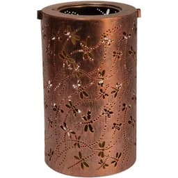 image-Solar Lantern Outdoor Waterproof Courtyard Decoration Wrought Iron Cylinder Hollow-out Lantern Garden Landscape Decorative Lamp