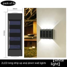 image-Solar Double-headed Wall Lamp Outdoor Yard Lamp Waterproof Outdoor Up
