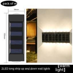 image-Solar Double-headed Wall Lamp Outdoor Yard Lamp Waterproof Outdoor Up