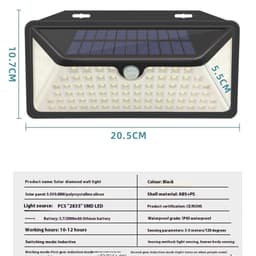 image-Outdoor Solar Courtyard Human Body Induction Wall Lamp Intelligent Light Sense Garden Villa Balcony Exterior Wall