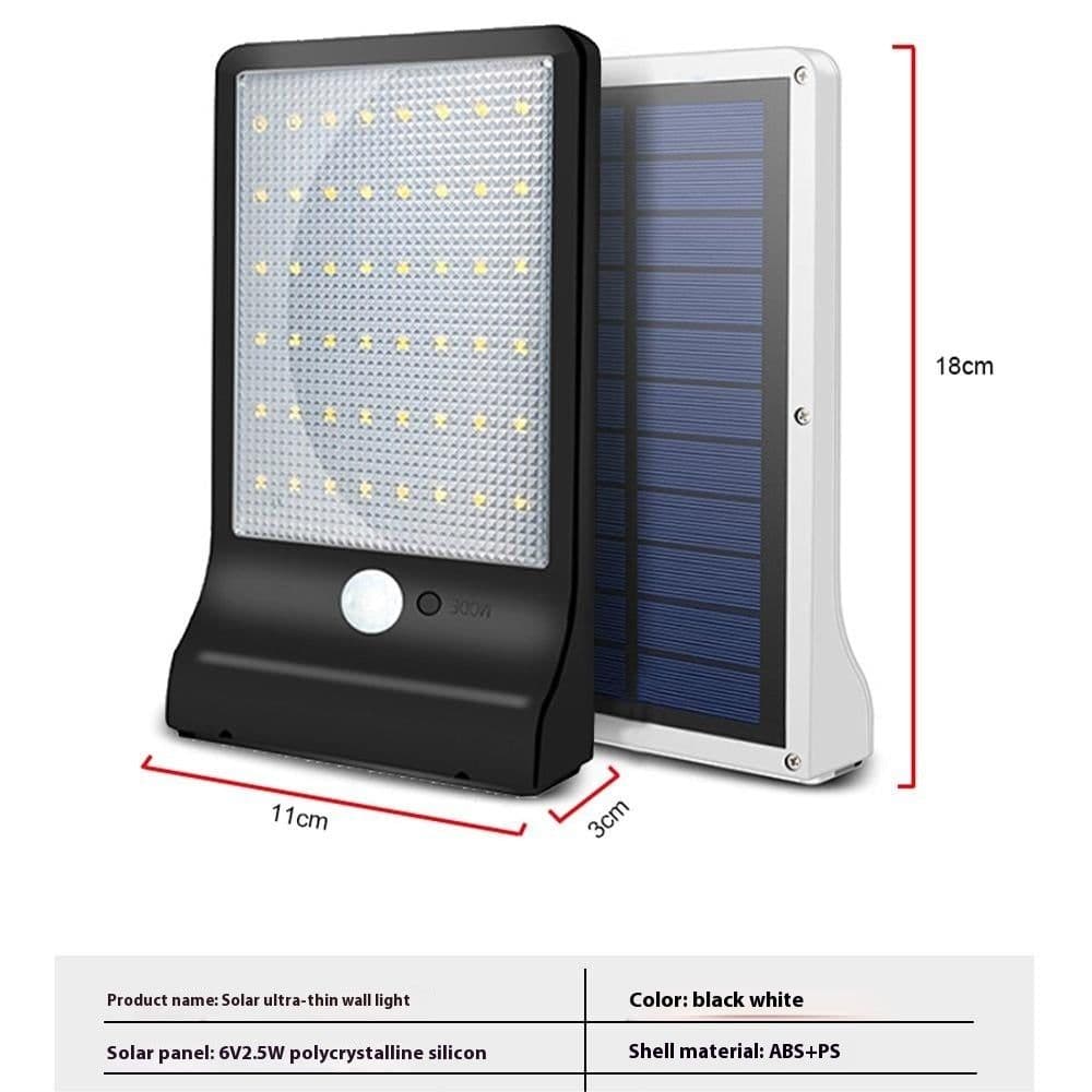 image-Outdoor Solar Courtyard Human Body Induction Wall Lamp Intelligent Light Sense Garden Villa Balcony Exterior Wall