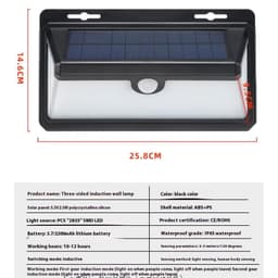 image-Outdoor Solar Courtyard Human Body Induction Wall Lamp Intelligent Light Sense Garden Villa Balcony Exterior Wall