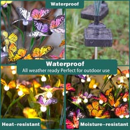 image-Solar Outdoor Garden Lawn Waterproof Atmosphere Butterfly Ground Lamp