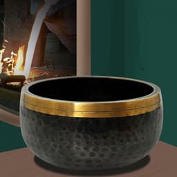 image-Yoga Meditation Black Gold Buddha Sound Bowl