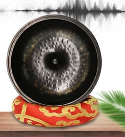 image-Yoga Meditation Black Gold Buddha Sound Bowl