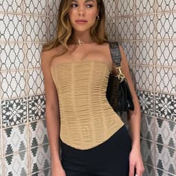 image-Skinny Sleeveless Tube Top Women Summer New Mesh Crop Corset Tank Party Streetwear Chest