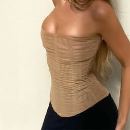 image-Skinny Sleeveless Tube Top Women Summer New Mesh Crop Corset Tank Party Streetwear Chest
