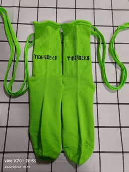 image-New Fluorescent Bandage Socks Female Letter Printed New Trendy Bar Nightclub Personality Reflective Cross High Quality Socks
