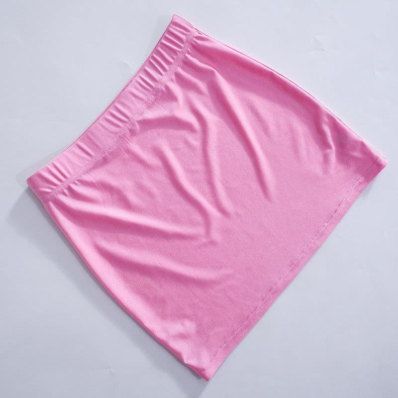 image-Pure Color Tight Hip Skirt Skirt Half Socks Casual Suit