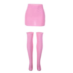 image-Pure Color Tight Hip Skirt Skirt Half Socks Casual Suit