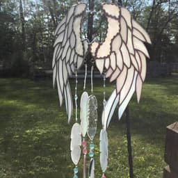 image-Crystal Angel Wing Chime Suncatcher Yard Gift Home Garden Hanging Decoration