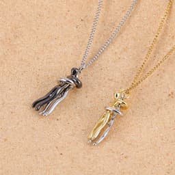 image-Hot Sale Affectionate Hug Necklace Couples Anniversary Valentine's Day Gift Fashion Punk Street Style Pendant Necklace