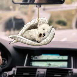 image-Car Pendant Sleeping Dog Angel Home Decor Acrylic Showcase Hanging Ornaments For Doors
