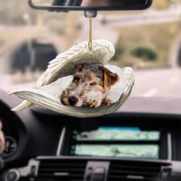 image-Car Pendant Sleeping Dog Angel Home Decor Acrylic Showcase Hanging Ornaments For Doors