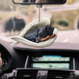 image-Car Pendant Sleeping Dog Angel Home Decor Acrylic Showcase Hanging Ornaments For Doors