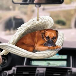 image-Car Pendant Sleeping Dog Angel Home Decor Acrylic Showcase Hanging Ornaments For Doors