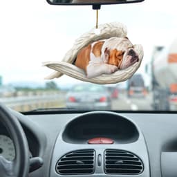 image-Car Pendant Sleeping Dog Angel Home Decor Acrylic Showcase Hanging Ornaments For Doors