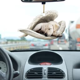 image-Car Pendant Sleeping Dog Angel Home Decor Acrylic Showcase Hanging Ornaments For Doors