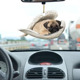 image-Car Pendant Sleeping Dog Angel Home Decor Acrylic Showcase Hanging Ornaments For Doors