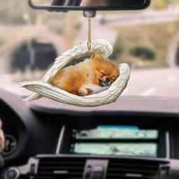 image-Car Pendant Sleeping Dog Angel Home Decor Acrylic Showcase Hanging Ornaments For Doors