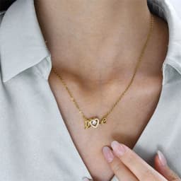 image-Valentines Day Gift New Titanium Steel Necklace Fashion New Love Smart Necklace Female Clavicle Chain Fashion Jewelry Woman