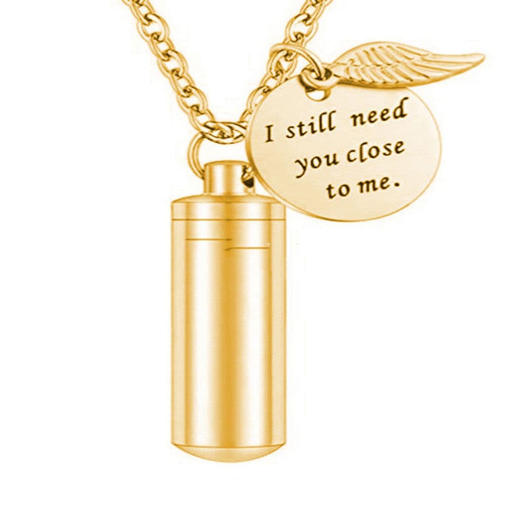 image-Stainless Steel Small Cylinder Perfume Bottle