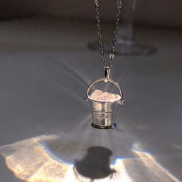image-Ice Cube Ice Bucket Letter Titanium Steel Necklace