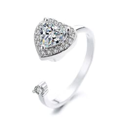 image-Spinner Ring For Women Flower Bee Elegant Adjustable Stress Release Accessory Female Gothic Jewelry Trendy