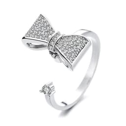 image-Spinner Ring For Women Flower Bee Elegant Adjustable Stress Release Accessory Female Gothic Jewelry Trendy