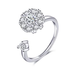 image-Spinner Ring For Women Flower Bee Elegant Adjustable Stress Release Accessory Female Gothic Jewelry Trendy
