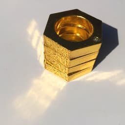 image-Hard Self Defense Ring Emergency Window Breaker Round Hex Ring Finger Buckle Ring Outdoor Climbing Finger Buckle Ring