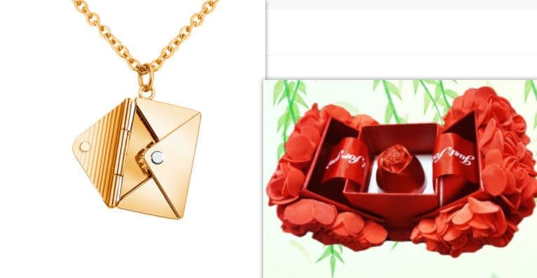 image-Fashion Jewelry Envelop Necklace Women Lover Letter Pendant Best Gifts For Girlfriend