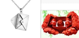 image-Fashion Jewelry Envelop Necklace Women Lover Letter Pendant Best Gifts For Girlfriend
