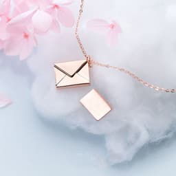 image-Fashion Jewelry Envelop Necklace Women Lover Letter Pendant Best Gifts For Girlfriend