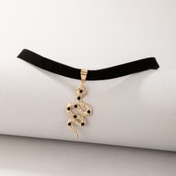 image-Snake Cobra Chokers Witchy Gothic Grunge Collar Velvet Necklace Dark Jewelry For Gift