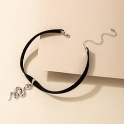 image-Snake Cobra Chokers Witchy Gothic Grunge Collar Velvet Necklace Dark Jewelry For Gift