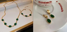 image-Fashion Jewelry Green Stone Crytal Snake Chain Multilayer Necklace For Women Pendant Boho Fashion Jewelry Gift