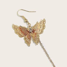 image-Creative Women's Fashion Gold Butterfly Wireless Bluetooth Headphones Anti-lost Cord
