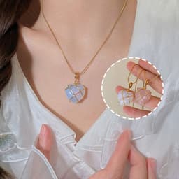image-Fashion Moonstone Necklace For Cartoon Princess Love Girl Necklace Novelty Jewelry