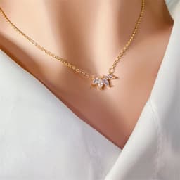 image-Fashion Jewelry Minimalist Shining Flower Petal Necklace For Women Girls Lotus Flower Pendant Necklace Female Party Anniversary Jewelry Gift