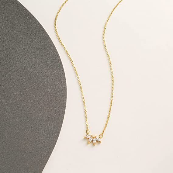 image-Fashion Jewelry Minimalist Shining Flower Petal Necklace For Women Girls Lotus Flower Pendant Necklace Female Party Anniversary Jewelry Gift