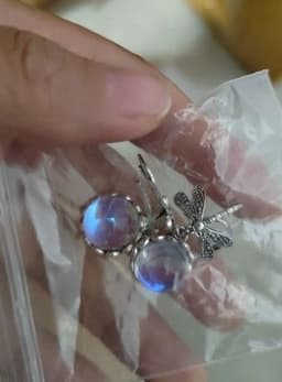 image-Fashion Jewelry Women's Earrings Hanging Vintage Dragonfly Pendant Earring Boho Chakra Blue Moonstone Drop Earrings For Women Wedding Charm Ethnic Jewellery