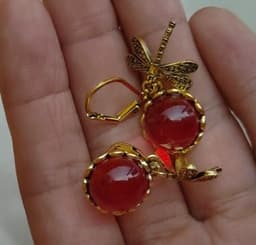 image-Fashion Jewelry Women's Earrings Hanging Vintage Dragonfly Pendant Earring Boho Chakra Blue Moonstone Drop Earrings For Women Wedding Charm Ethnic Jewellery