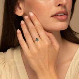image-Women's Fashion Water Plants Agate Ring