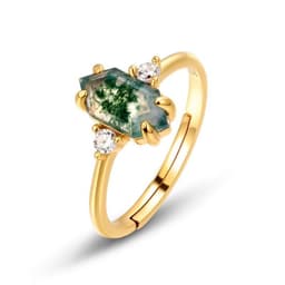 image-Women's Fashion Water Plants Agate Ring